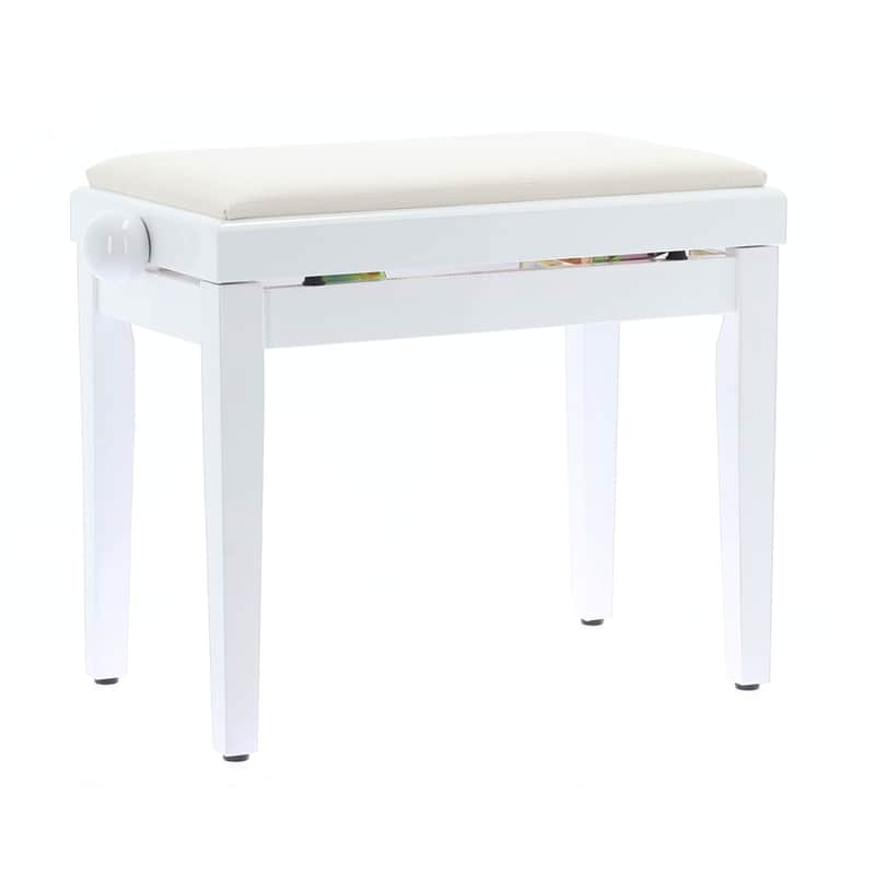 QUIK LOK PB/010 WH L Panca in Legno Bianco Lucido per Pianoforte image 1