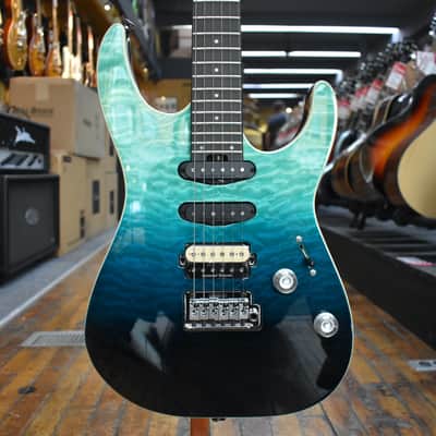 Charvel Pro-Mod Plus Dinky DK24 HSS QM Electric Guitar Blue Curaçao image 1