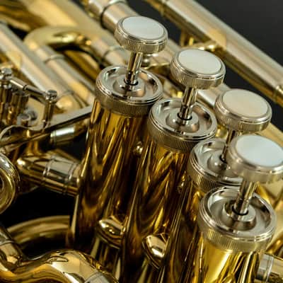 John Packer JP279F Key of F Yellow Brass Brass Body Tuba w/Hard ABS Wheeled Case, Mouthpiece, Valve Oil & Tuning Slide Grease image 3