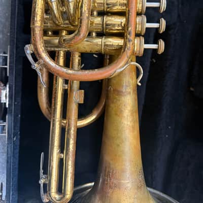 Bach Mellophone,  with case and mouthpiece,  Gold. USA image 3