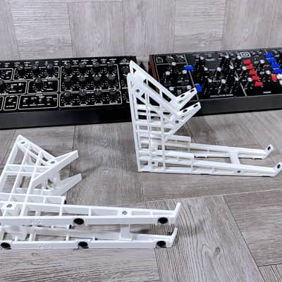 2-tier Dual Angle Stand for Behringer Desktop Model D / Pro-1 / Toro / Cat / Wasp - color WHITE - by KZcraftworks - USA image 4
