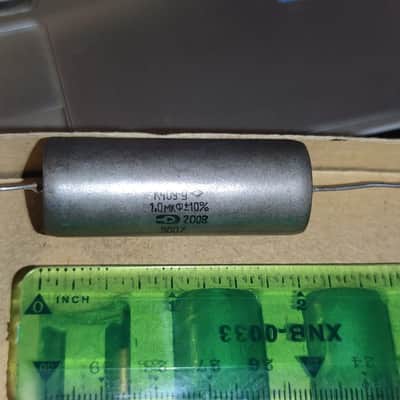 2x PIO 1uF 200V K40Y-9 Paper In Oil Capacitors NOS Lot Of 2 pcs Matched Pair image 3