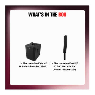 Electro-Voice Evolve 90 Column PA Speaker - Black 18-Inch Subwoofer (Black) image 10