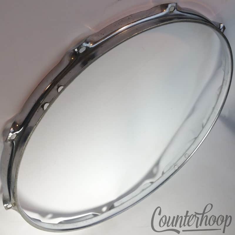 Ludwig 15" Marching Snare Drum Resonant Rim/Hoop Chrome 10-Lug Vintage 70s USA image 1