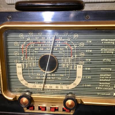 Vintage Zenith Trans Oceanic H-500 Wave Magnet Shortwave Radio Works Good Condition image 14
