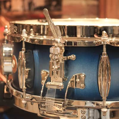 Slingerland Radio King LTD 5x14" Snare Drum Blue/Silver Lacquer Burst - New! image 6