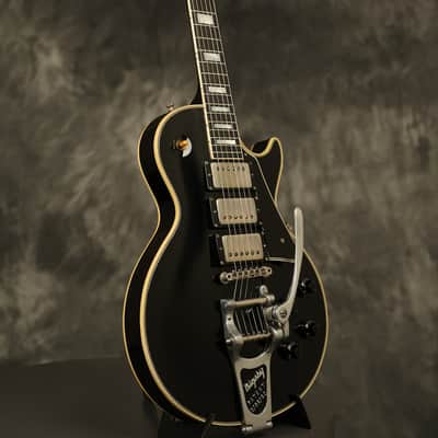 1957 Gibson Les Paul Custom Black w/original Bigsby + "Fretless Wonder" HANG TAG image 10