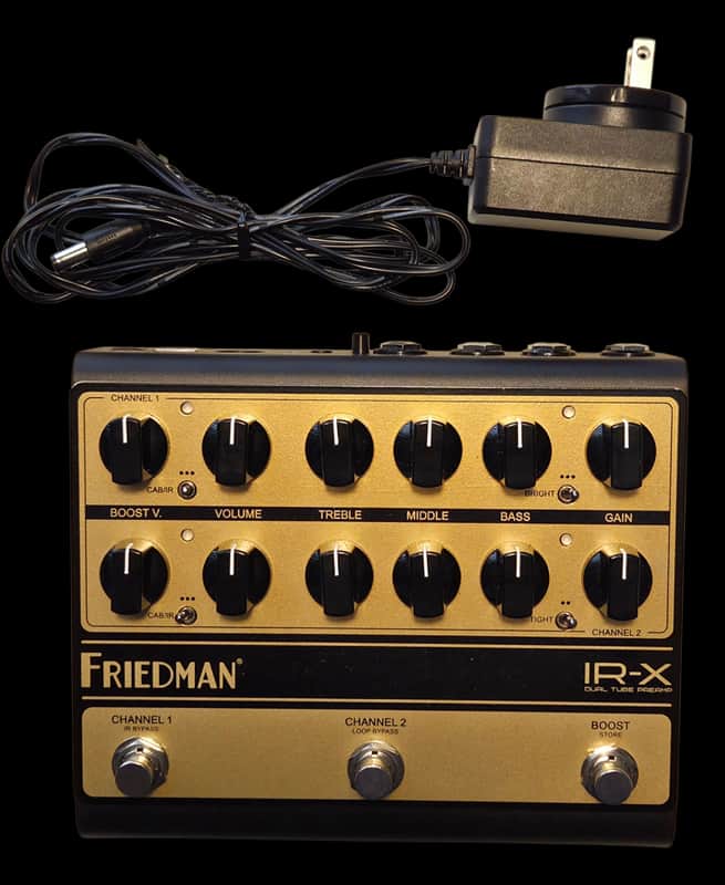 Friedman IR-X Dual Tube Preamp DI 2-channel Pedal-style Tube Guitar Preamp/DI with Power Amp Simulation, IR Loader, Effects Loop, and MIDI (No Box) image 1
