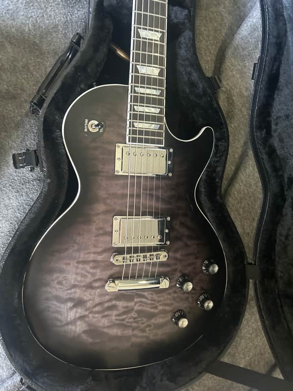 Gibson Mark Morton Signature Les Paul Modern Quilt 2026 - Translucent Ebony Burst Satin