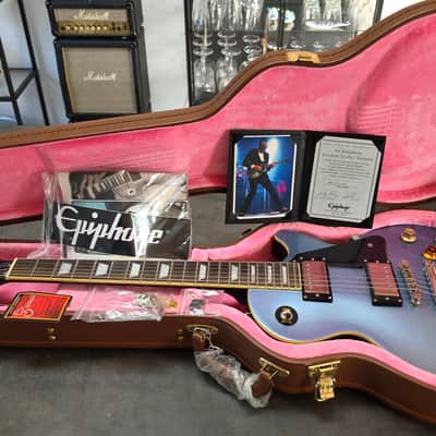 2014 Epiphone Joe Bonamassa Les Paul Standard Pelham Blue Limited Edition Signature Guitar Signed COA Gibson USA Burstbucker PAF pickups Lifton Case '59 1959 Neck Profile Long Tenon CASE QUEEN TIME CAPSULE image 1