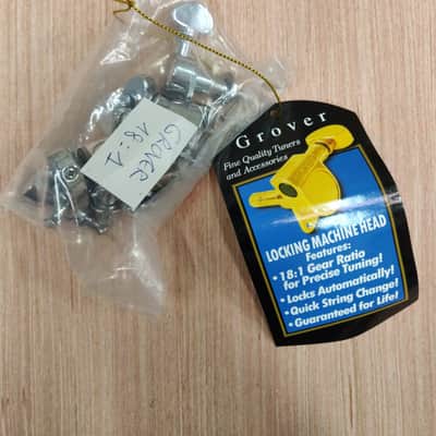 Grover 406C6 6-in-Line Locking Mini Rotomatic Tuners - 18:1 2010s - Chrome image 1