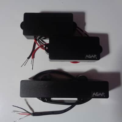 Set of handmade pickups with Neodymium magnets for four-string electric bass - Mod. PJ4 ND ULTRA image 1