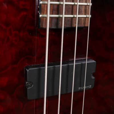 Schecter Hellraiser-4 Electric Bass w/ Hardshell Case - Crimson Red Burst - Project Bass image 5