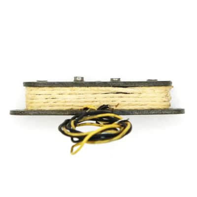 1978 Fender Telecaster Bass Pickup Rare Tele Staggered 4 Pole Piece White Cloth Gray Bobbin Yellow Black Plastic Wire Precision P Bass (#3 - 122378 - 7.87) image 4