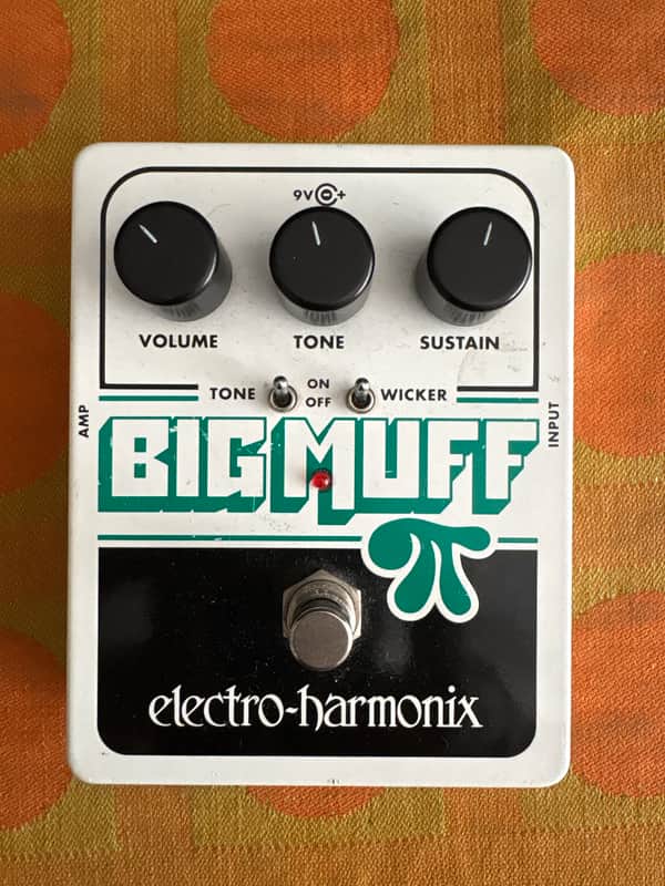 Electro-Harmonix Big Muff Pi with Tone Wicker Distortion / Sustainer 2008 - Present - White / Black / Green image 1