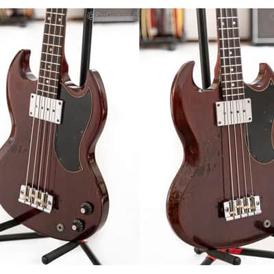 1968 Gibson bass EB-0 in Cherry 6.7lbs! image 8