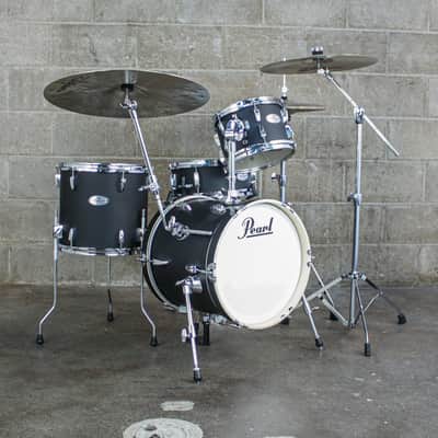 Pearl Midtown 4-Piece Drum Kit (16,10,13,SD) with Hardware - Matte Asphalt Black image 9