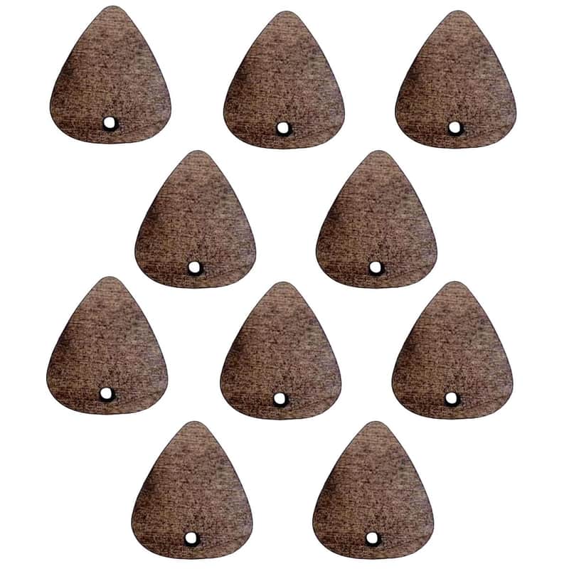 10 Pieces Vintage Wood Guitar Picks Plectrums With Thickness 3.5Mm Guitar Accessories For Acoustic Electric Bass Guitar Ukulele Natural Tone, Medium Gauges image 1