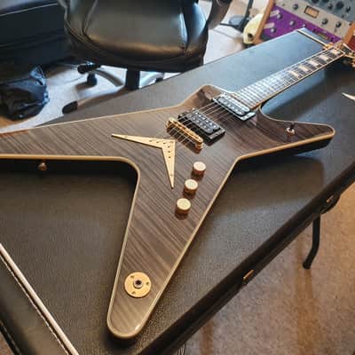 RARE Dean Limited Edition Black Gold ML Trans Black AAA Flame Top