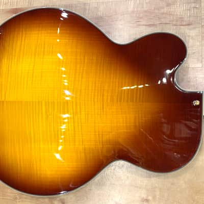 D'Angelico Excel Series EXL-1 Archtop Electric Hollow-Body Jazz Guitar with Humbucker Pickup Iced Tea Burst image 5