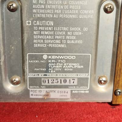Vintage 1970s Kenwood KR-710 AM-FM Stereo Tuner Amplifier Silverface image 11