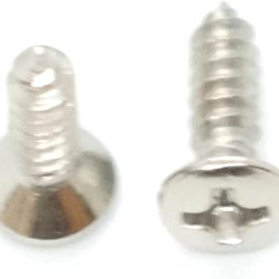 3MM Electric Guitar Bass Pickguard Screws Pick Guards Scratch Plate Mounting Screws for Fender Strat Tele  Guitar Bass Replacement (Chrome 100 Pack) image 2