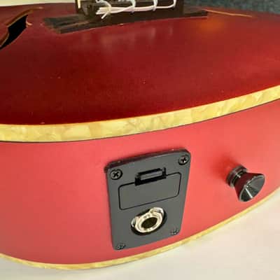Kala Archtop Tenor Acoustic Electric Ukulele - Chicago Red image 7