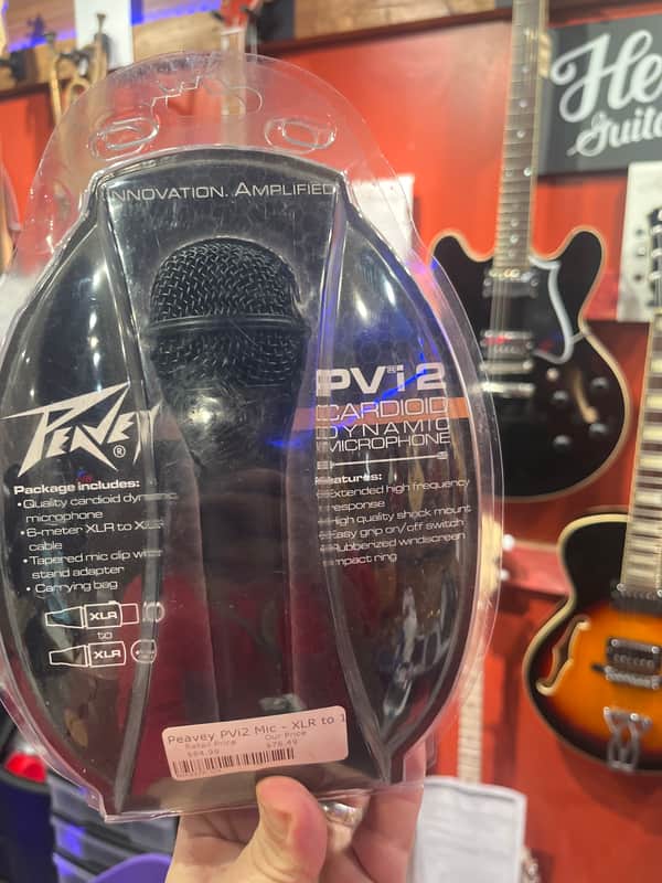 Peavey PVi 2 Cardioid Dynamic Microphone with XLR Cable 2010s - Black image 1