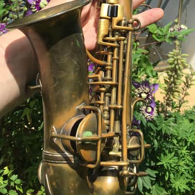 SUMMER DEAL MARTIN 1921 CURVED SOPRANO SAXOPHONE WITH ORIGINAL CASE SAX BUILT LIKE A TANK NEEDS OVERHAUL MECHNICALLY SOUND A CLASSICVINTAGE SOPRANO image 8