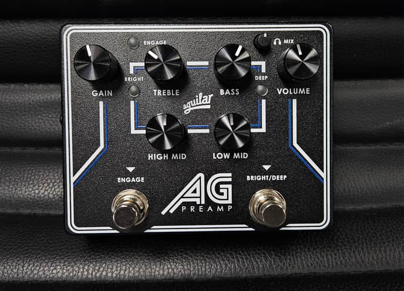 Aguilar AG Preamp/Direct box - Black with White / Blue Trim image 1