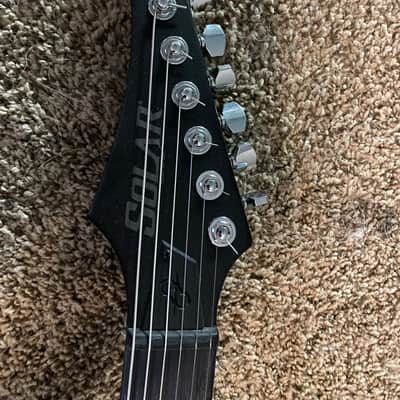 Solar E2.6C 2024 - Carbon Matte Black with SD Active Blackouts and Gotoh Locking Tuners + Bridge/Tailpiece image 4