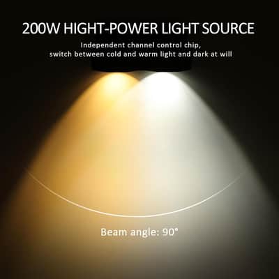 LED Blinder Stage Light,200W COB Par Cool White and Warm White Uplighting, DMX/Master-Slave DJ Light,Stage Blinder & Strobe for Church Wedding Concert Theater Show image 2
