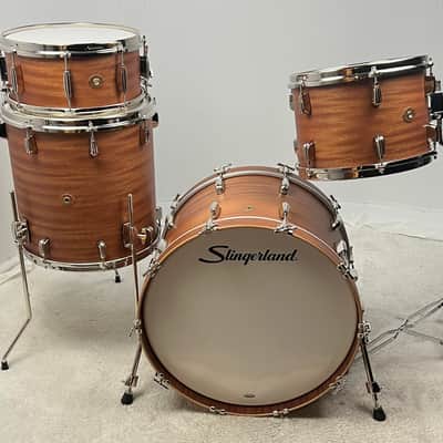 Slingerland Radio King Prototype drum set Satin Mahogany. 13/16/22/6.5 image 3