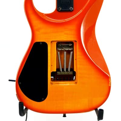 Charvel 375 Deluxe with Rosewood Fretboard 1989 - 1991 - Transparent Amber - Chainsaw Case image 5
