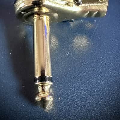 Kontak Audio Gold-Plated Mono Right-Angle 1/4" Pancake Jack Plug – Single Unit image 2