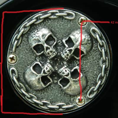 Skull toggle switch cavity back plate cover for gibson les paul guitar custom made metal part sweet! image 2
