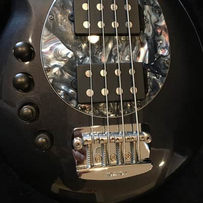 Ernie Ball Music Man Bongo 4 Left- Handed HH Bass Guitar Sapphire Black image 2