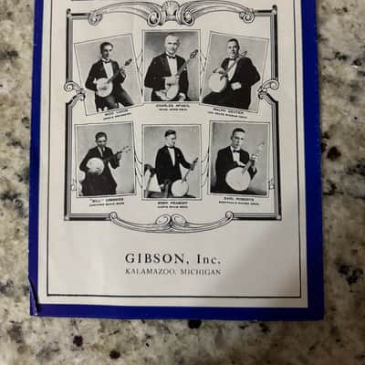 Gibson 1919 Banjo Catalog Reprint 1976 Mastertone Master Tone GB TB-1 Cello CB MB-3 4 image 1