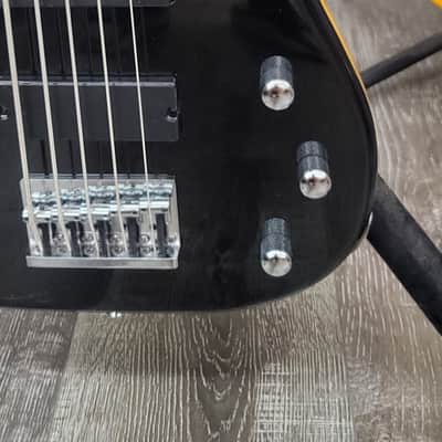 AIO Wolf JB5 5 String Jazz Bass - Ebony New Model w/ Humbucker PU GS-001 image 7