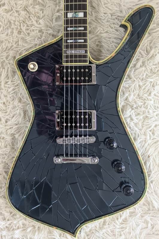 Mint Ibanez Paul Stanley KISS PS3CM Cracked Mirror with Hardshell Case, Made in Japan image 1