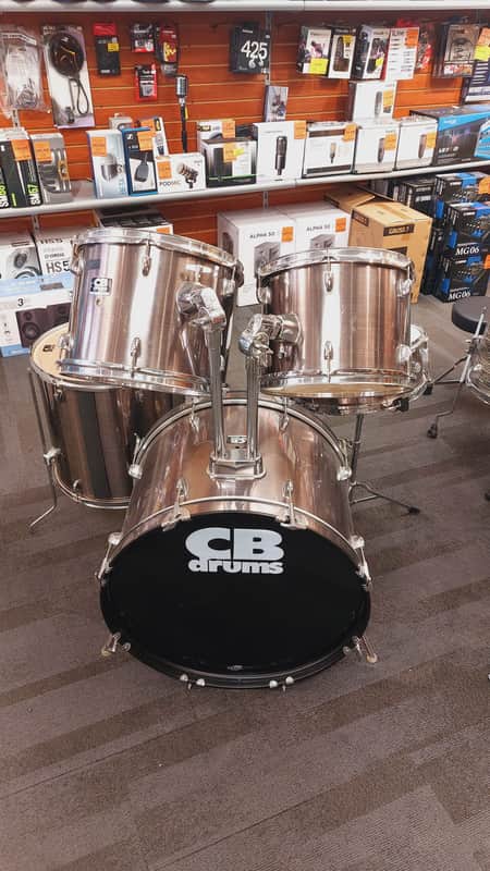 CB Percussion Drums SP Series 5-piece Standard Kit T12", T13", T16", S14", BD22" USE - Silver / Black image 1