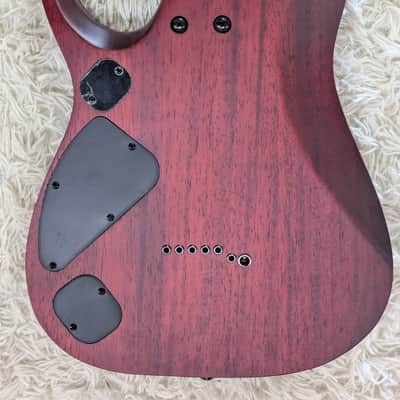 Mint Ibanez RGD721FAWUF 7-String Electric Guitar, Stained Wine Red Burst Flat image 4