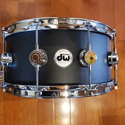 DW Collector's Series Snare Drum Aluminum 6.5x14" 3mm Black image 1