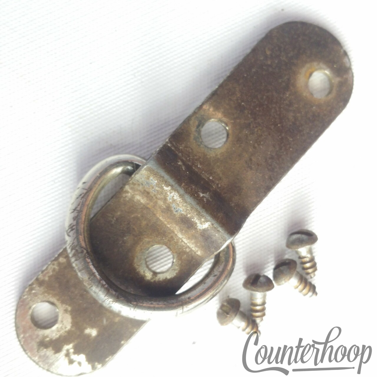 Leedy Snare Drum Marching Harness Mount Wood Hoop Nickel Attachment Vintage1940s — main photograph