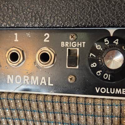 Vintage 1965 Fender Bassman 2-Channel 50-Watt Guitar Amp Head Black Panel - Replaced Late 60’s Style Grill Cloth image 5