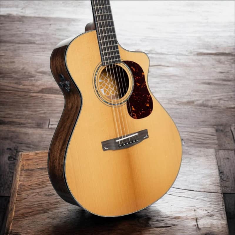 Cort Gold MC6 Ovangkol Acoustic-Electric Guitar w/Premium Gig-bag. Natural Gloss, B-Stock image 1