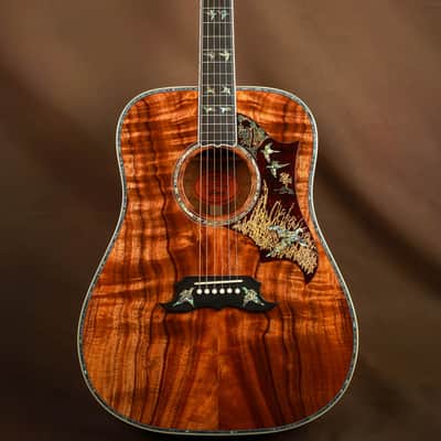 Gibson Dove Custom Shop Koa Masterpiece Acoustic Guitar Hummingbird image 3