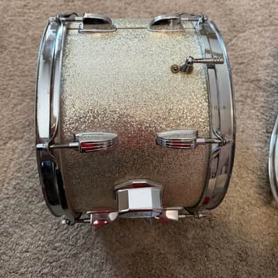 1967 Ludwig Downbeat with ALL ORIGINAL hardware in Silver Sparkle. image 13