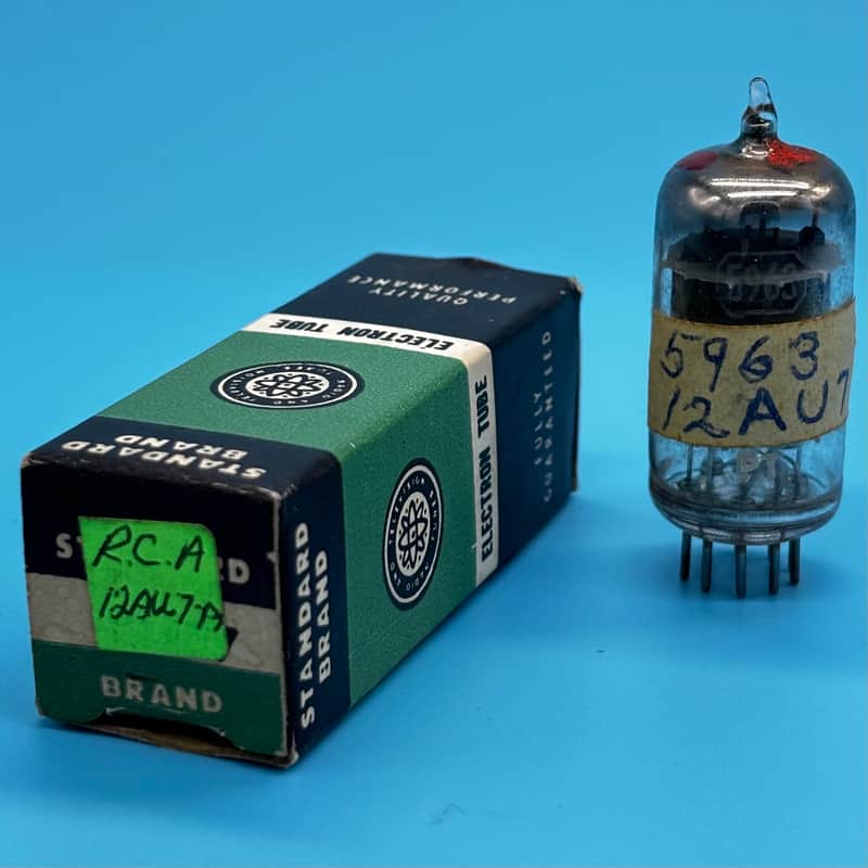 1950s RCA 5963 12AU7 ECC82 Vintage Long Black Plate D Getter Preamp Tube! T309 image 1