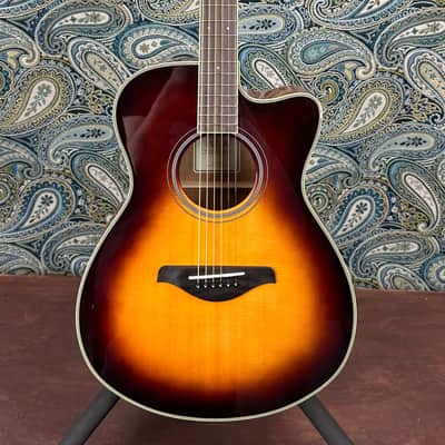 Yamaha FGC-TA TransAcoustic Cutaway Brown Sunburst image 2